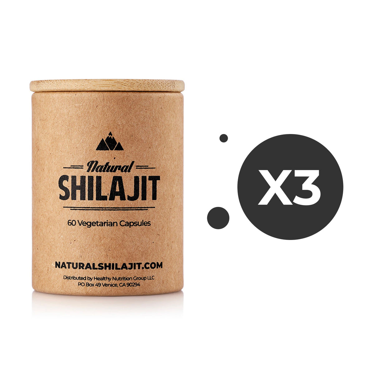 3 x Natural Shilajit (60 Veg Tabs)
