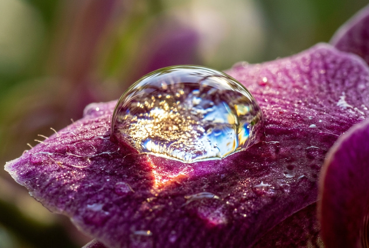 Abstract macro close-up of natural light interactions