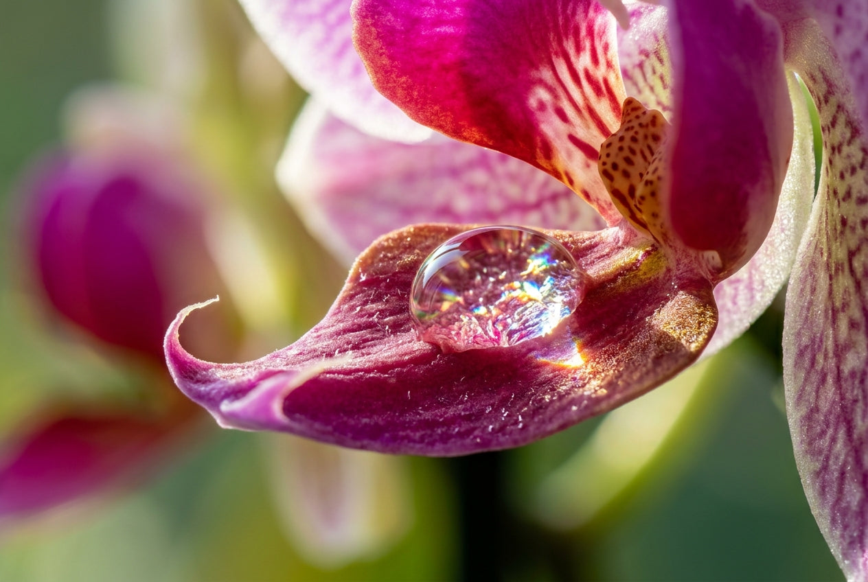 Abstract macro close-up of natural light interactions
