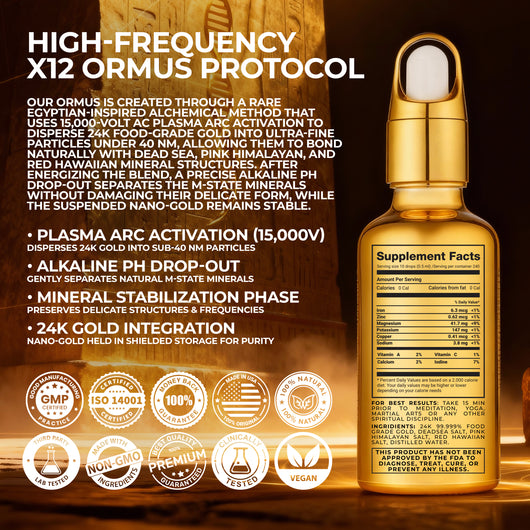 x12 Ormus Monoatomic Gold - 4 fl. oz. (120 ml)