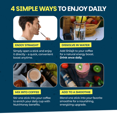 NutriHoney (30 Sticks) - Mix of Natural Shilajit Resin & Raw Honey