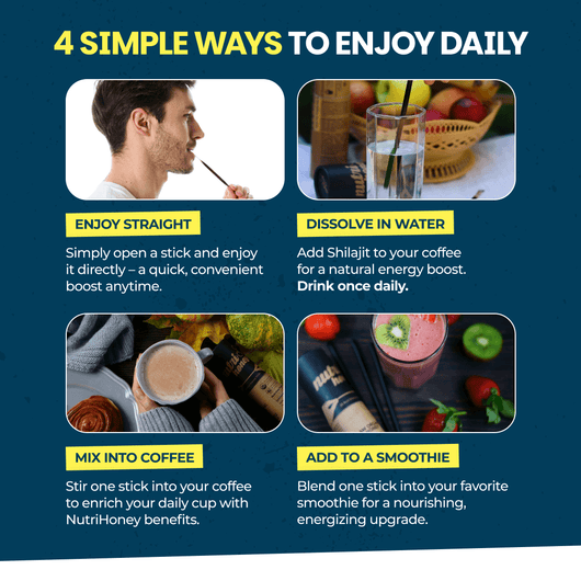 NutriHoney (30 Sticks) - Mix of Natural Shilajit Resin & Raw Honey