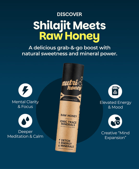 NutriHoney (30 Sticks) - Mix of Natural Shilajit Resin & Raw Honey
