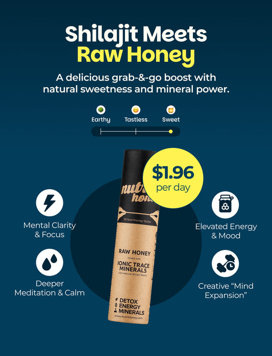 NutriHoney (30 Sticks) - Mix of Natural Shilajit Resin & Raw Honey