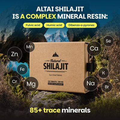 Natural Shilajit Sun-Dried Tablets (120 pcs)