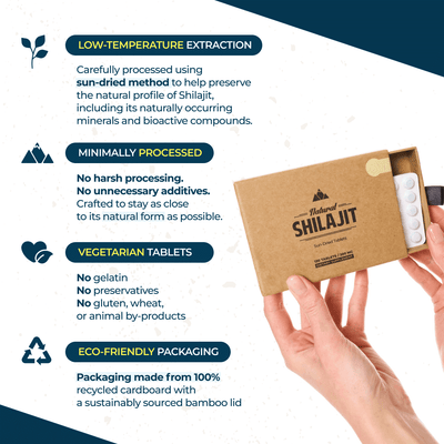 Natural Shilajit Sun-Dried Tablets (120 pcs)