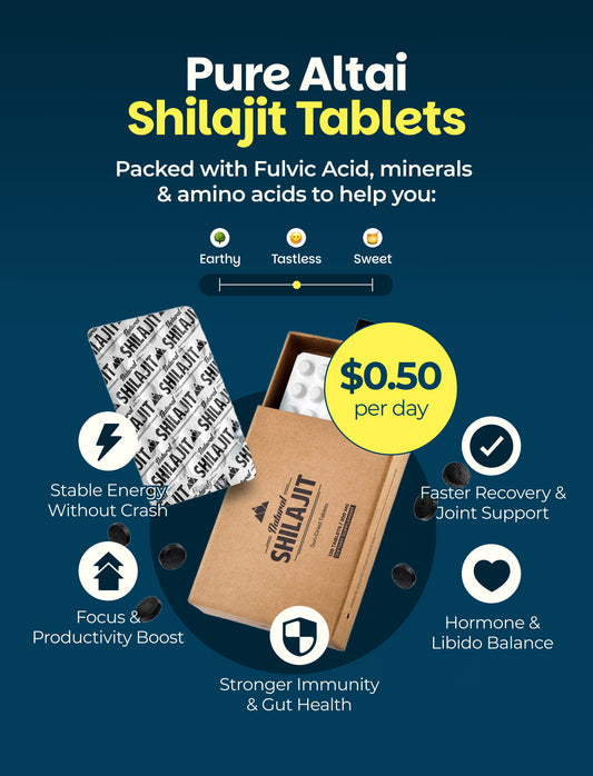 Natural Shilajit Sun-Dried Tablets (120 pcs)