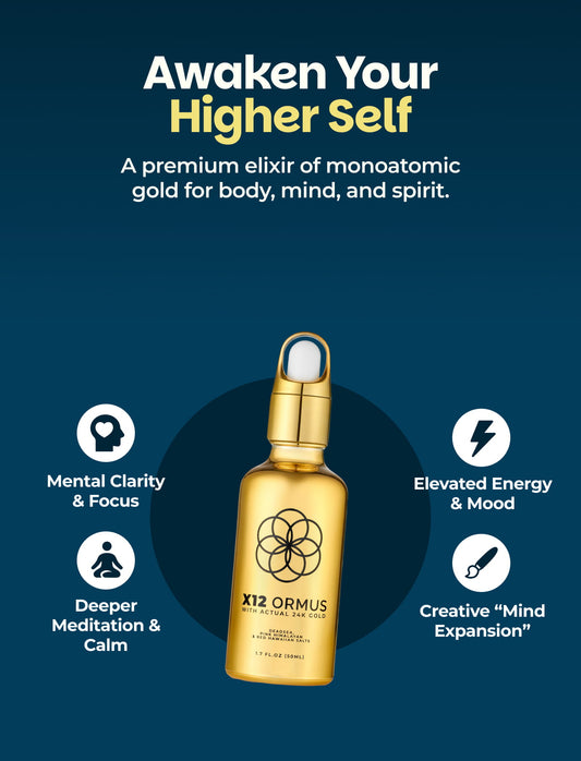 x12 Ormus Monoatomic Gold - 4 fl. oz. (120 ml)