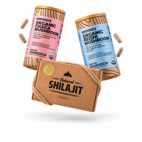 24/7 Energy & Recovery Stack (Shilajit + Chaga + Reishi)