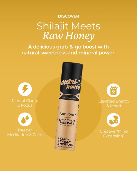 NutriHoney (30 Sticks) - Mix of Natural Shilajit Resin & Raw Honey