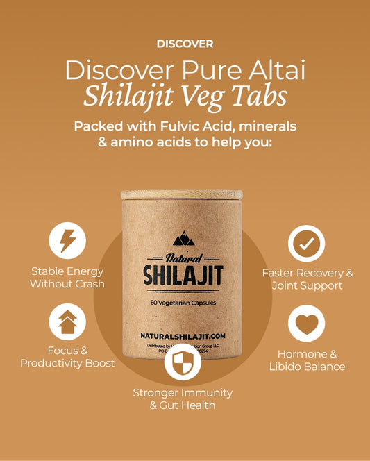 Natural Shilajit (60 Veg Tabs)