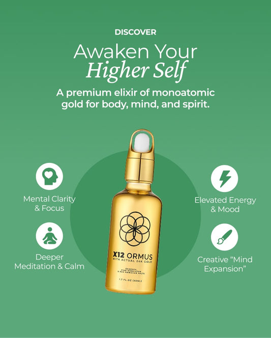 x12 Ormus Monoatomic Gold - 3.4 fl. oz. (100 ml)