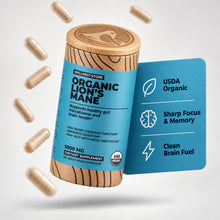 Organic Lion's Mane Mushroom, 60 vegetarian capsules