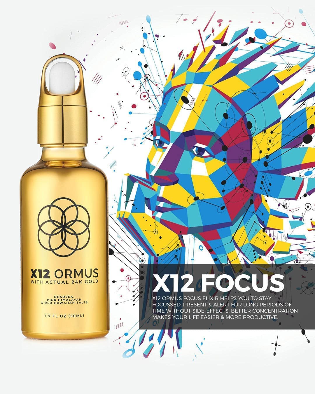 x12 Ormus Monoatomic Gold - 1.7 fl. oz. (50 ml)